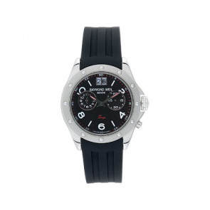 Horlogeband Raymond Weil 4795 / 5595 Rubber Zwart 20mm